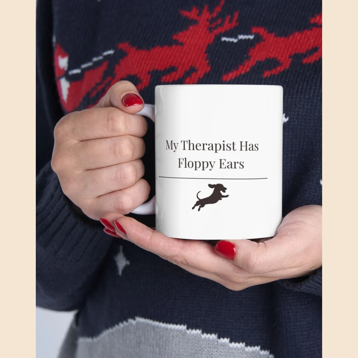 My Therapist Has Floppy Ears Mug | Funny Dachshund Gift | Wiener Dog Mug | Dachshund Lover Coffee Mug