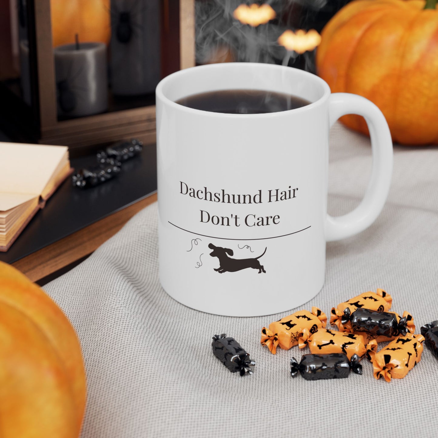 Dachshund Hair Don't Care Mug | Funny  Dachshund Mom Gift | Wiener Dog Coffee  Mug | Dachshund Lover Mug