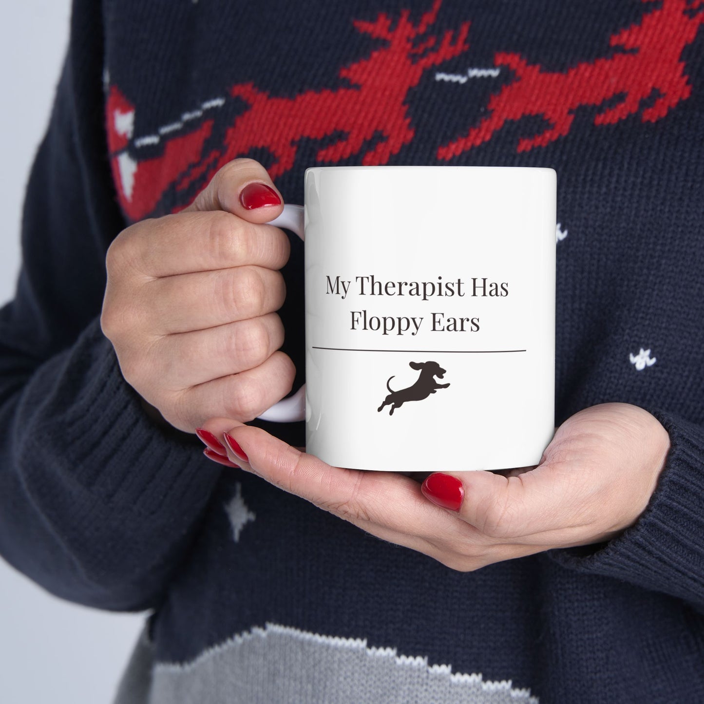 My Therapist Has Floppy Ears Mug |  Funny Dachshund Gift | Wiener Dog Mug |  Dachshund Lover Coffee Mug