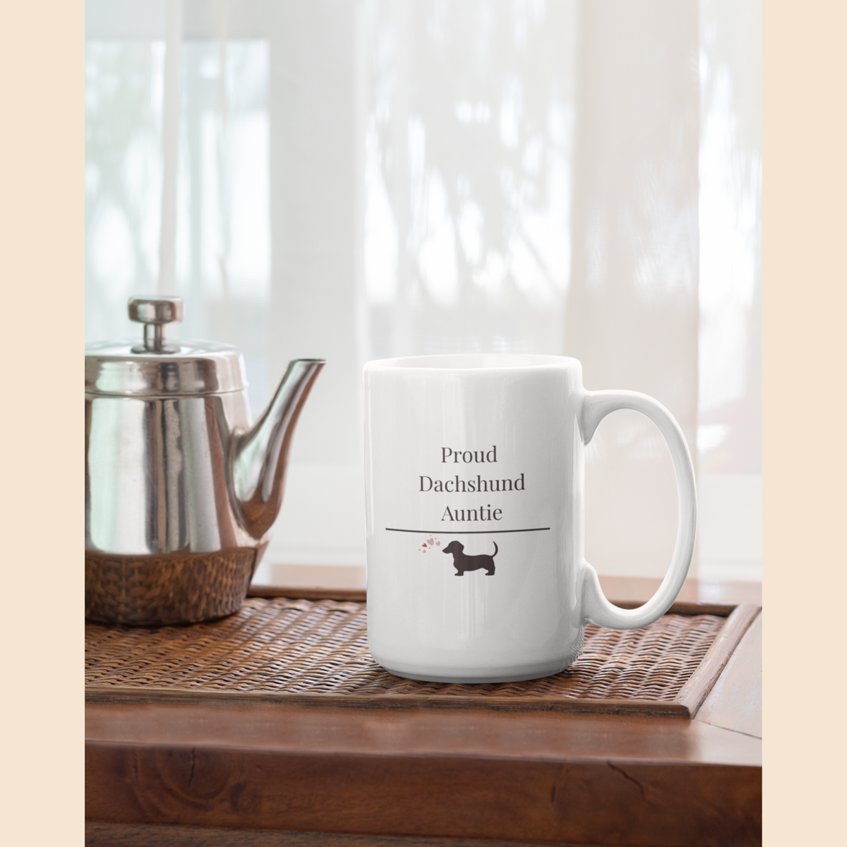 Proud Dachshund Auntie Mug | Funny  Dachshund Auntie Gift | Wiener Dog  Mug | Dachshund Lover Coffee Mug