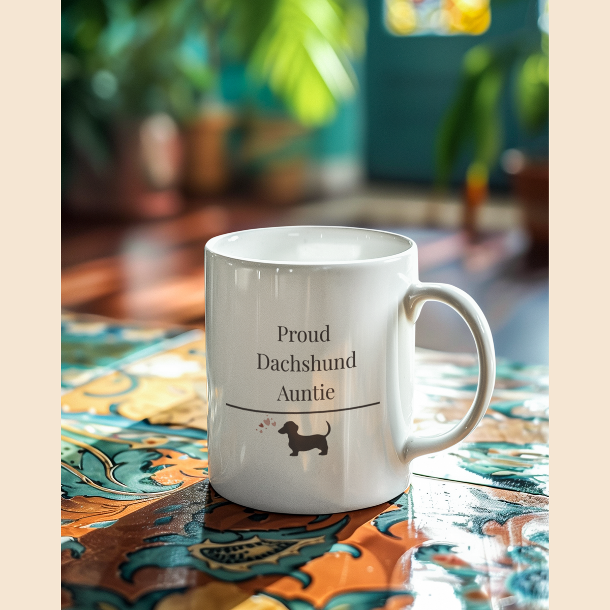 Proud Dachshund Auntie Mug | Funny  Dachshund Auntie Gift | Wiener Dog  Mug | Dachshund Lover Coffee Mug