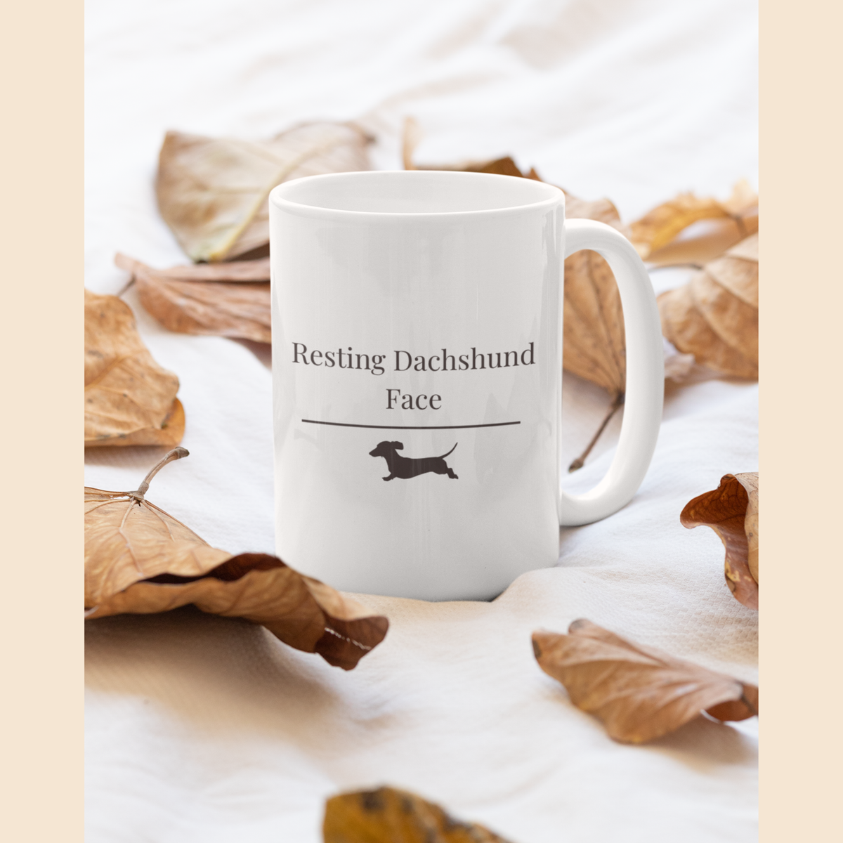 Resting Dachshund Face Mug | Funny  Dachshund Mom Gift | Wiener Dog Mug |  Dachshund Lover Coffee Mug