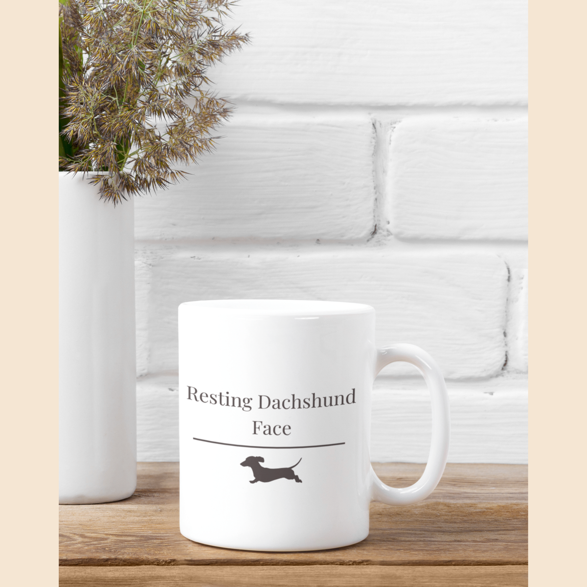 Resting Dachshund Face Mug | Funny  Dachshund Mom Gift | Wiener Dog Mug |  Dachshund Lover Coffee Mug