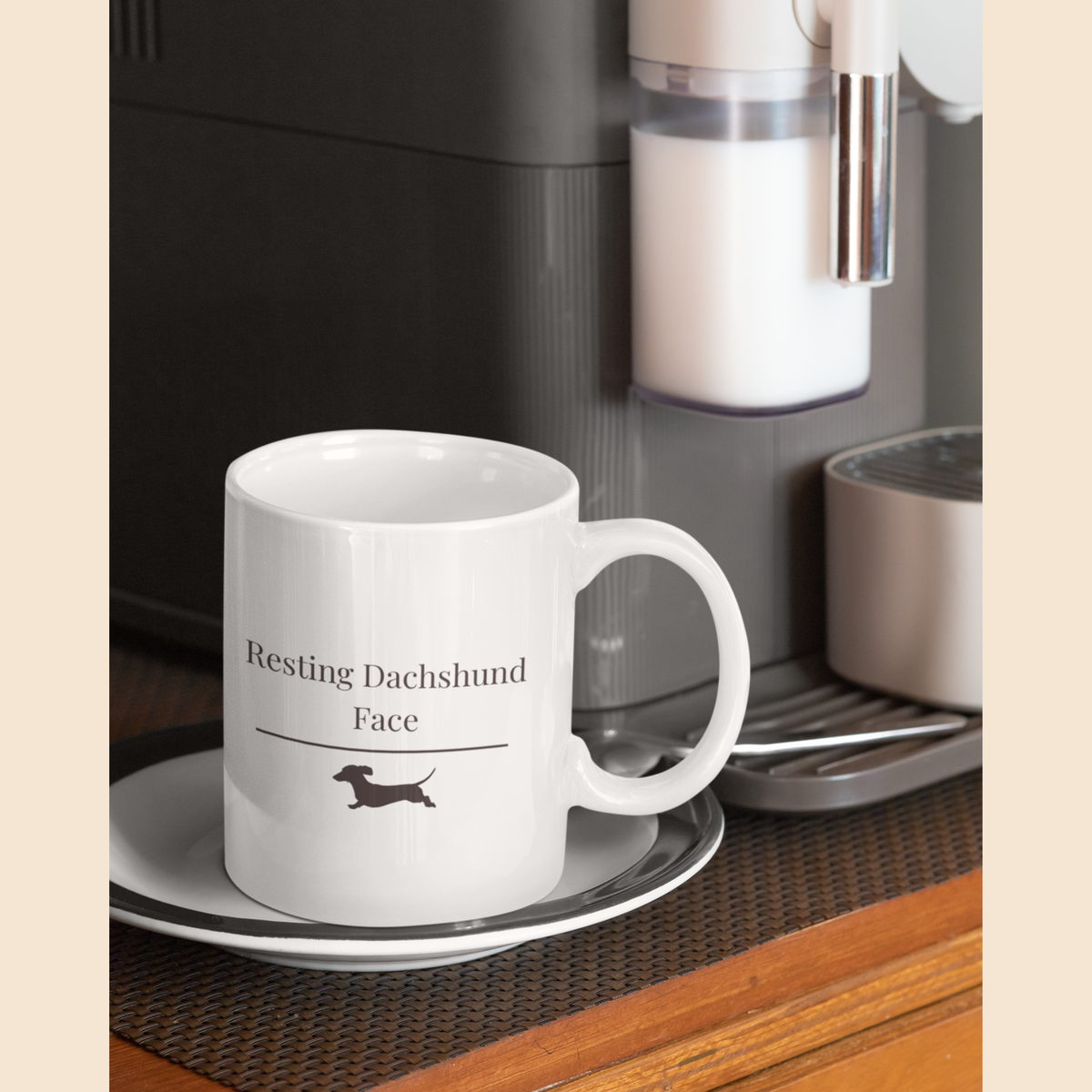 Resting Dachshund Face Mug | Funny  Dachshund Mom Gift | Wiener Dog Mug |  Dachshund Lover Coffee Mug