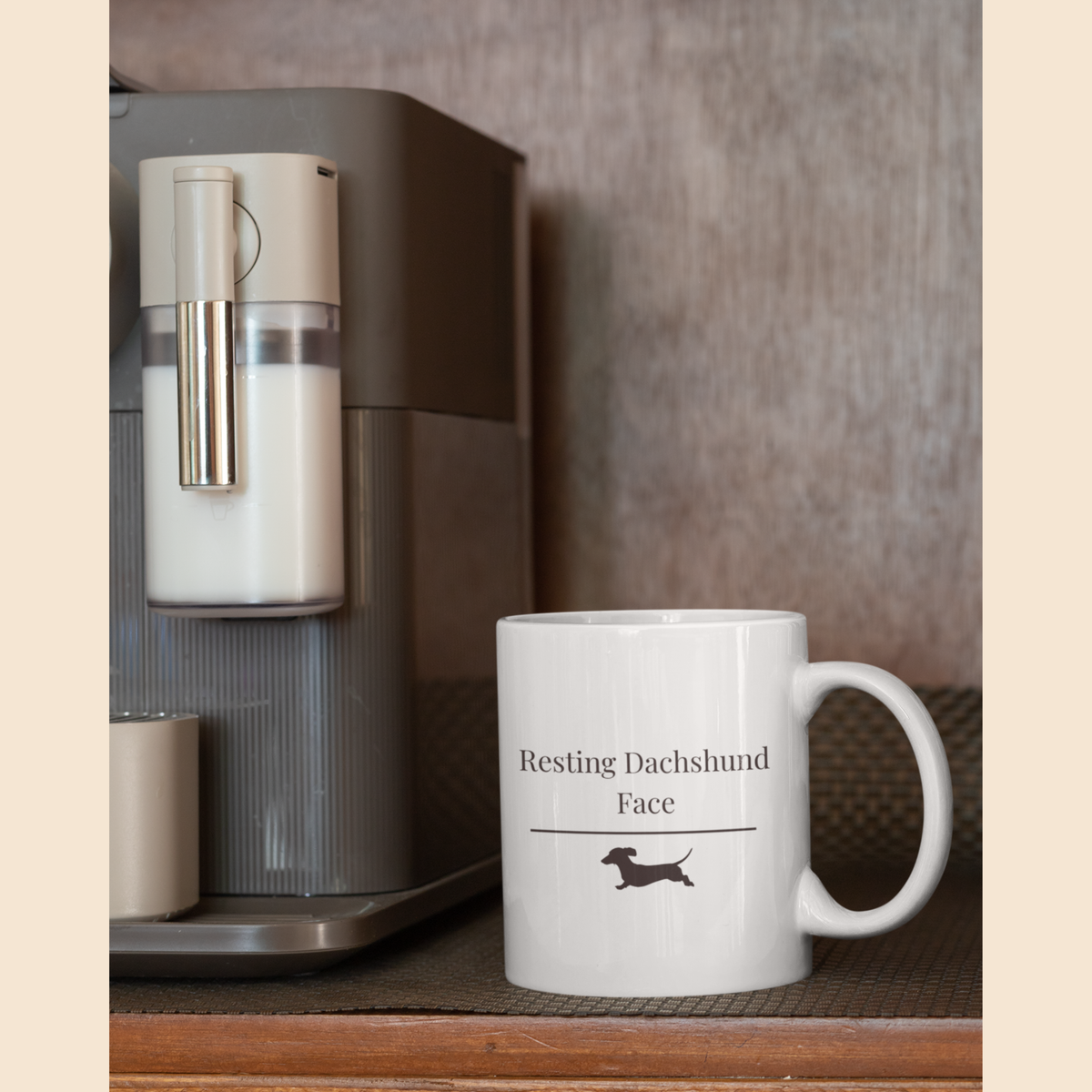 Resting Dachshund Face Mug | Funny  Dachshund Mom Gift | Wiener Dog Mug |  Dachshund Lover Coffee Mug