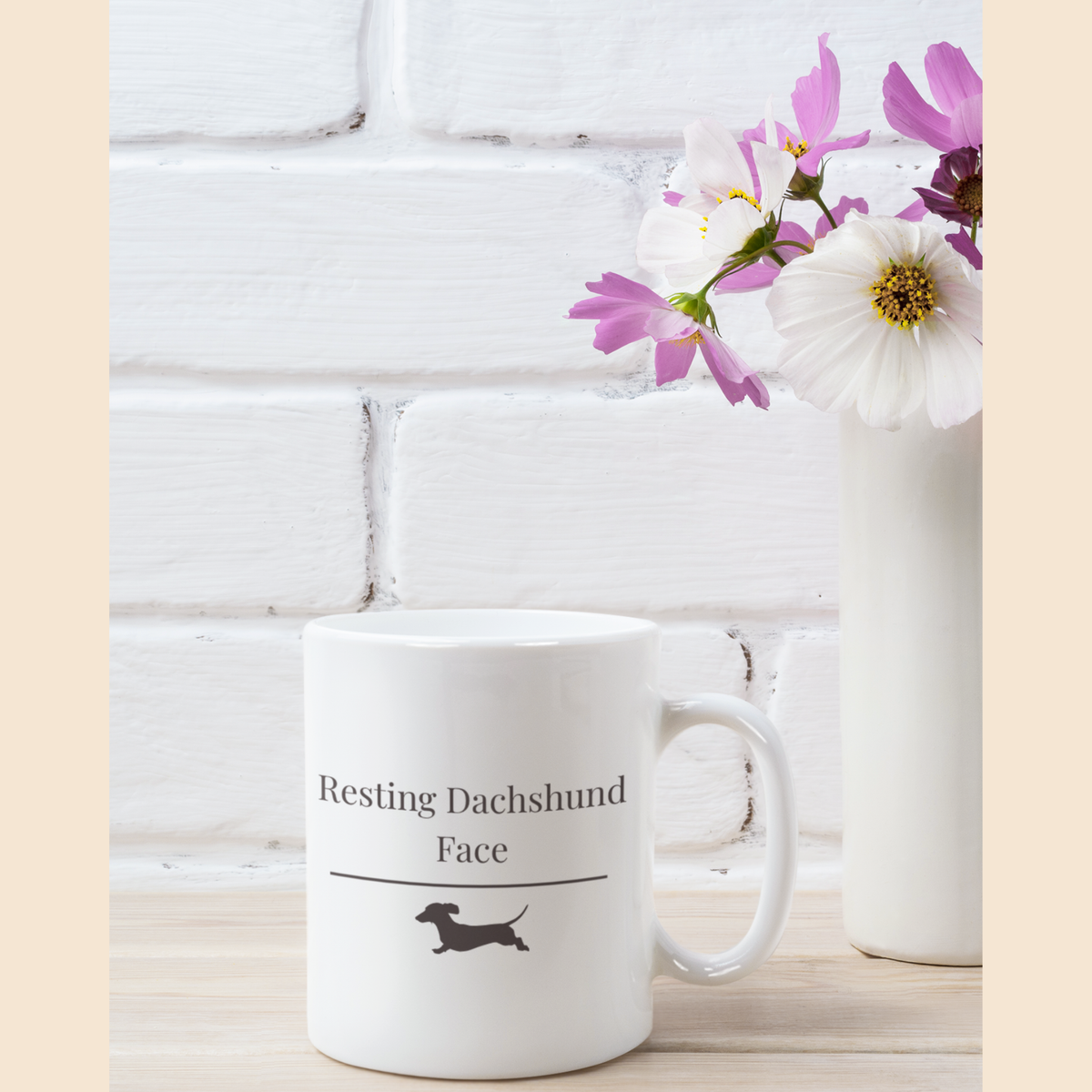 Resting Dachshund Face Mug | Funny  Dachshund Mom Gift | Wiener Dog Mug |  Dachshund Lover Coffee Mug