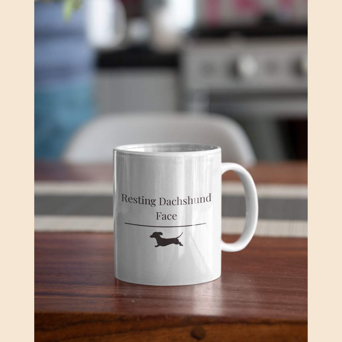 Resting Dachshund Face Mug | Funny  Dachshund Mom Gift | Wiener Dog Mug |  Dachshund Lover Coffee Mug