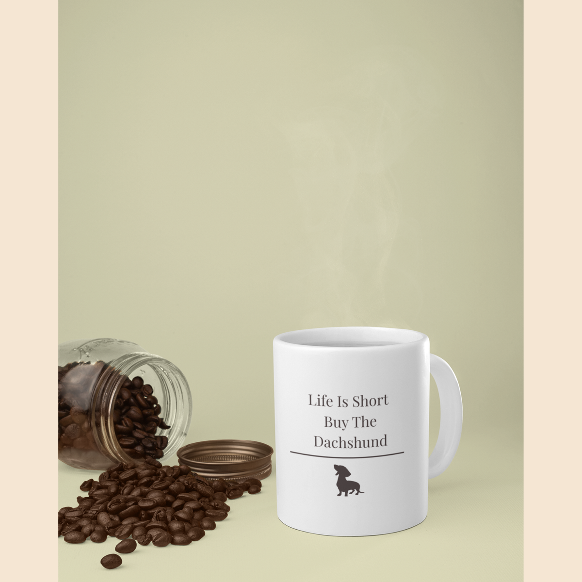 Life Is Short Buy The Dachshund Mug |  Funny Dachshund Gift | Wiener Dog Mug |  Dachshund Lover Coffee Mug