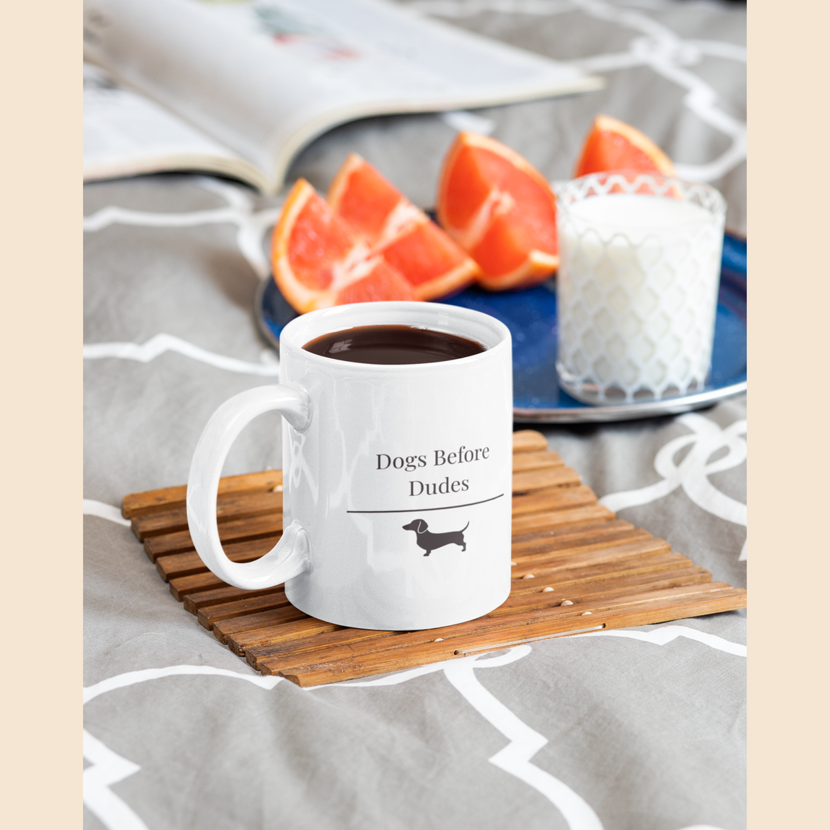 Dogs Before Dudes Mug | Funny Dachshund  Gift | Wiener Dog Coffee Mug |  Dachshund Lover Mug