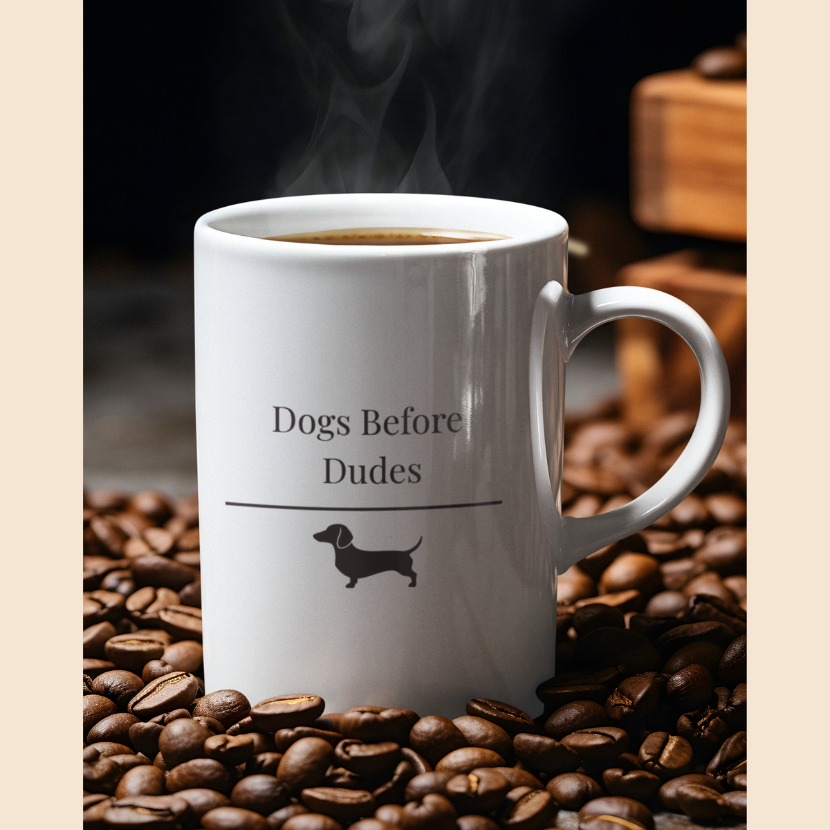 Dogs Before Dudes Mug | Funny Dachshund  Gift | Wiener Dog Coffee Mug |  Dachshund Lover Mug