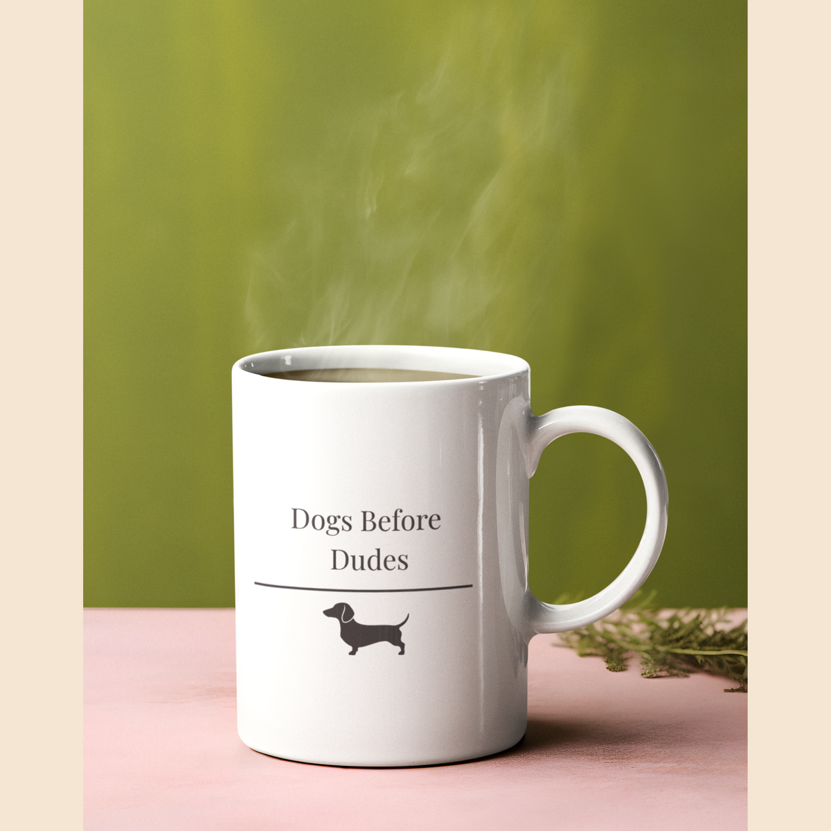 Dogs Before Dudes Mug | Funny Dachshund  Gift | Wiener Dog Coffee Mug |  Dachshund Lover Mug