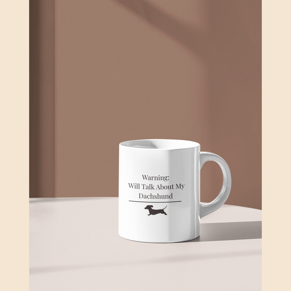 Warning Will Talk About My Dachshund Mug |  Funny Dachshund Mom Gift | Wiener Dog Mug |  Dachshund Lover Coffee Mug