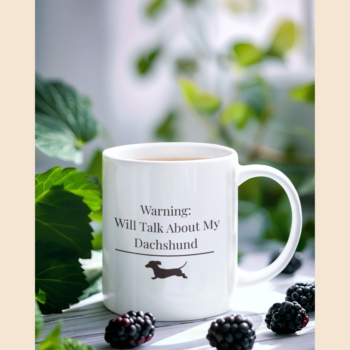 Warning Will Talk About My Dachshund Mug |  Funny Dachshund Mom Gift | Wiener Dog Mug |  Dachshund Lover Coffee Mug