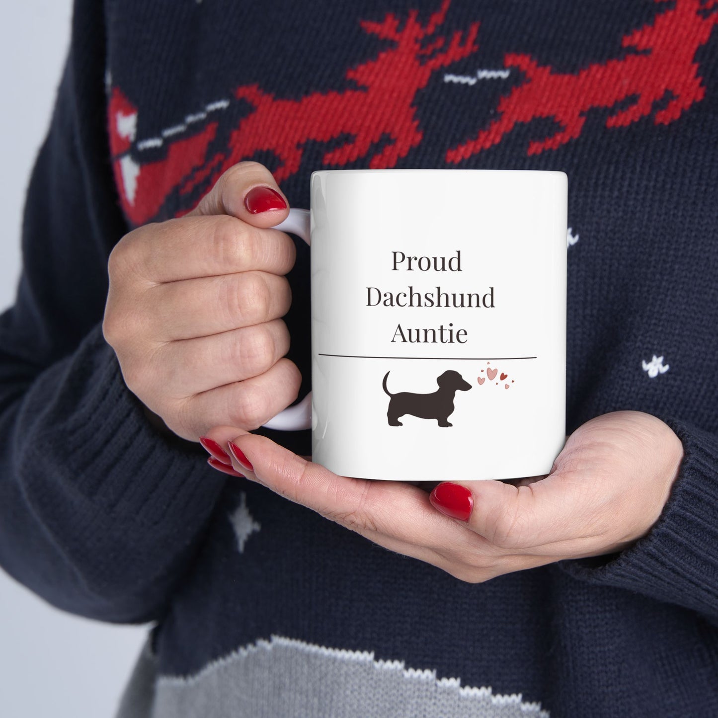 Proud Dachshund Auntie Mug | Funny  Dachshund Auntie Gift | Wiener Dog  Mug | Dachshund Lover Coffee Mug